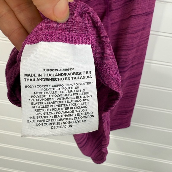 Nike women’s T-back purple marle running athletic workout tank. Size small - Picture 6 of 7